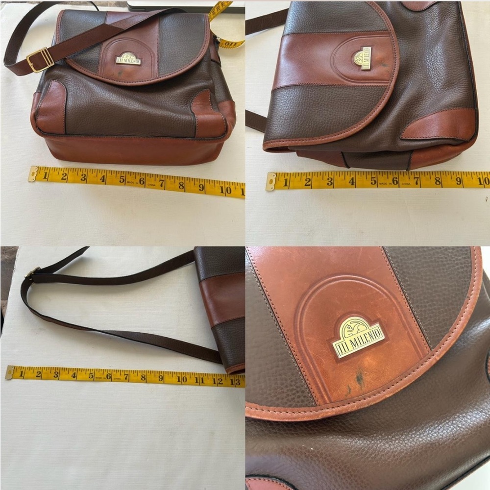 III Mileno Leather Brown shoulder bag. - Picture 10 of 11